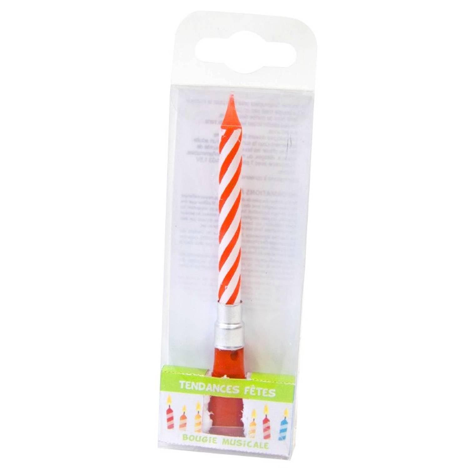 Bougie MUSICALE colorée anniversaire 11,5cm