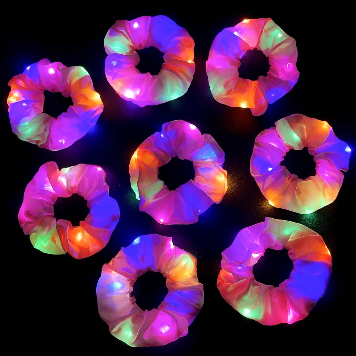 Ensemble de 8 attaches à cheveux lumineuses pour femmes avec 3 modes de lumière, parfait pour les concerts, les fêtes, les bars et les soirées