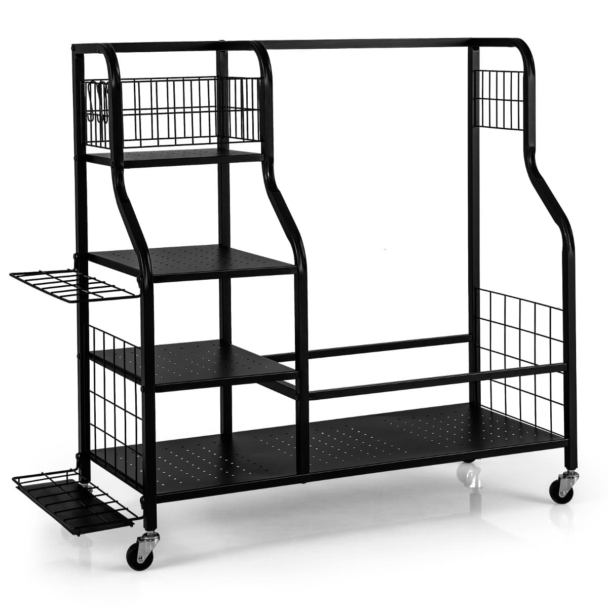 Organisateur d'Équipement Sportif avec Roues Amovibles Support de Rangement pour 2 Sacs de Golf avec